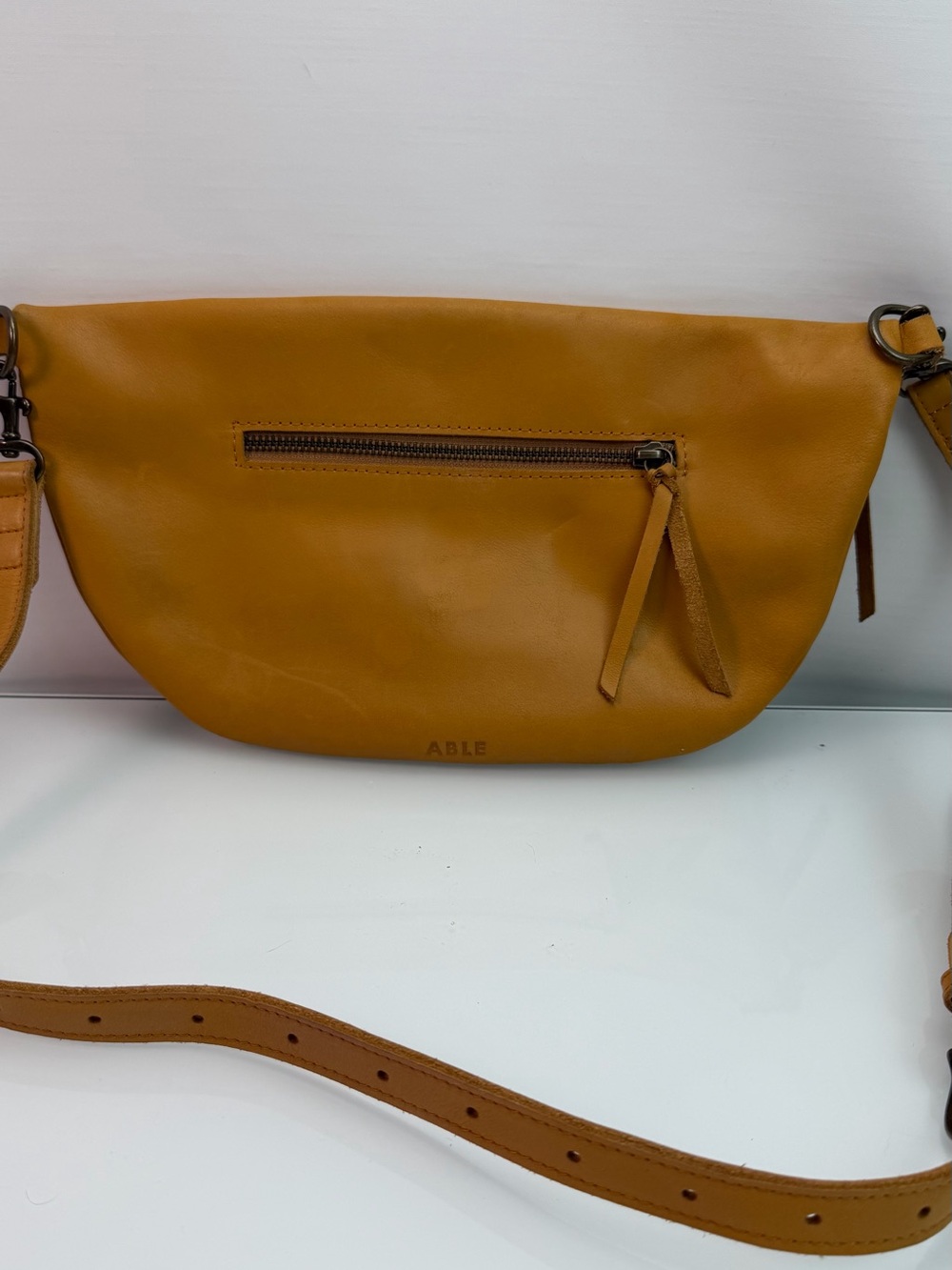 ABLE Berkeley Leather Belt Bag Cognac